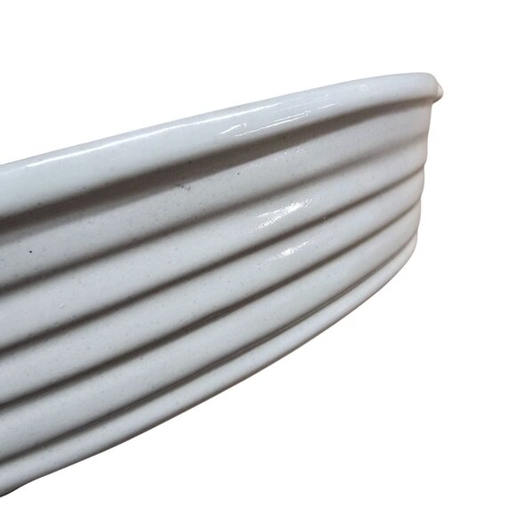 Pampered Chef Small Oval Baker Stoneware Cream USA - Picture 4 of 6